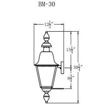 Load image into Gallery viewer, Belmont Lantern with Standard Wall Mount