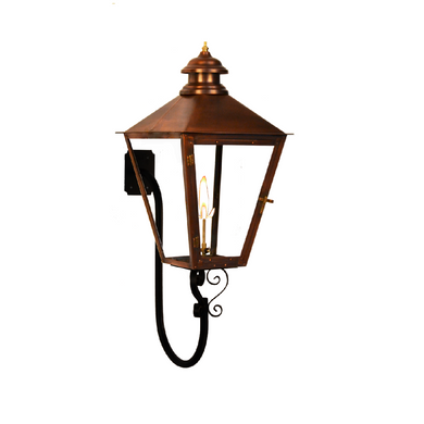 adam street gaslight with s-scroll gooseneck bracket