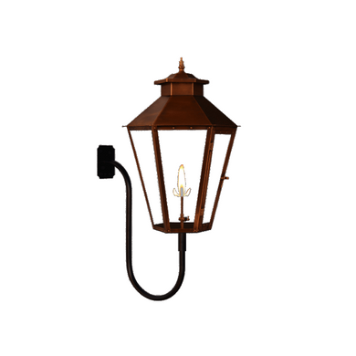 Coppersmith Gaslight, Bayou Street, Gooseneck Wall Mount