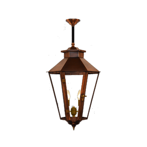 Coppersmith gaslight, bayou street with hanging stem mount