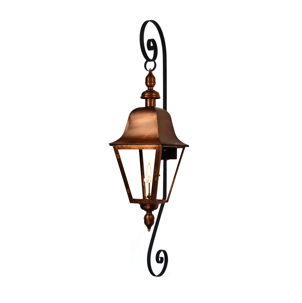 Belmont Gas Light with top & bottom Scroll