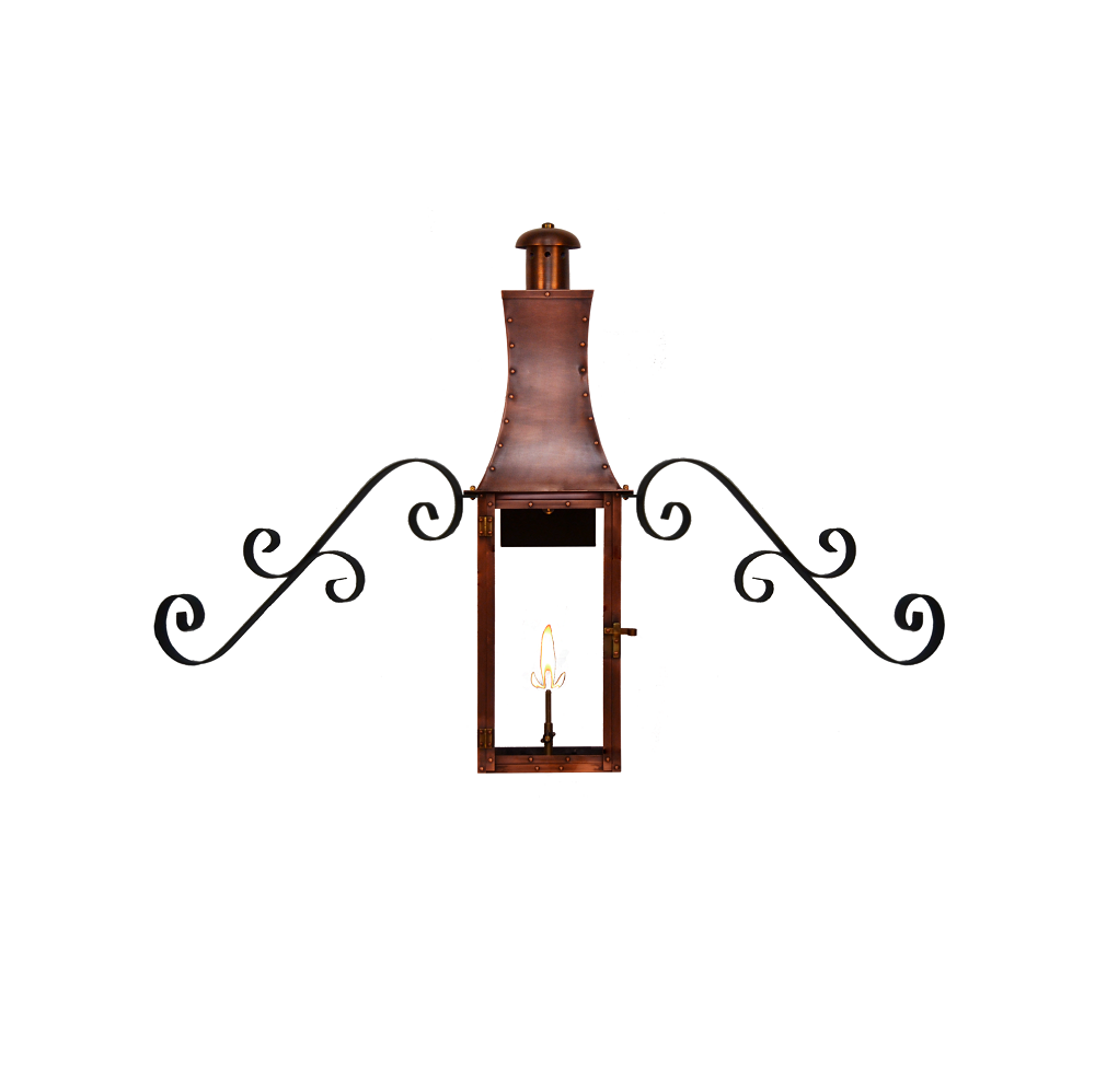 Churchill gaslight with dual scroll moustache bracket