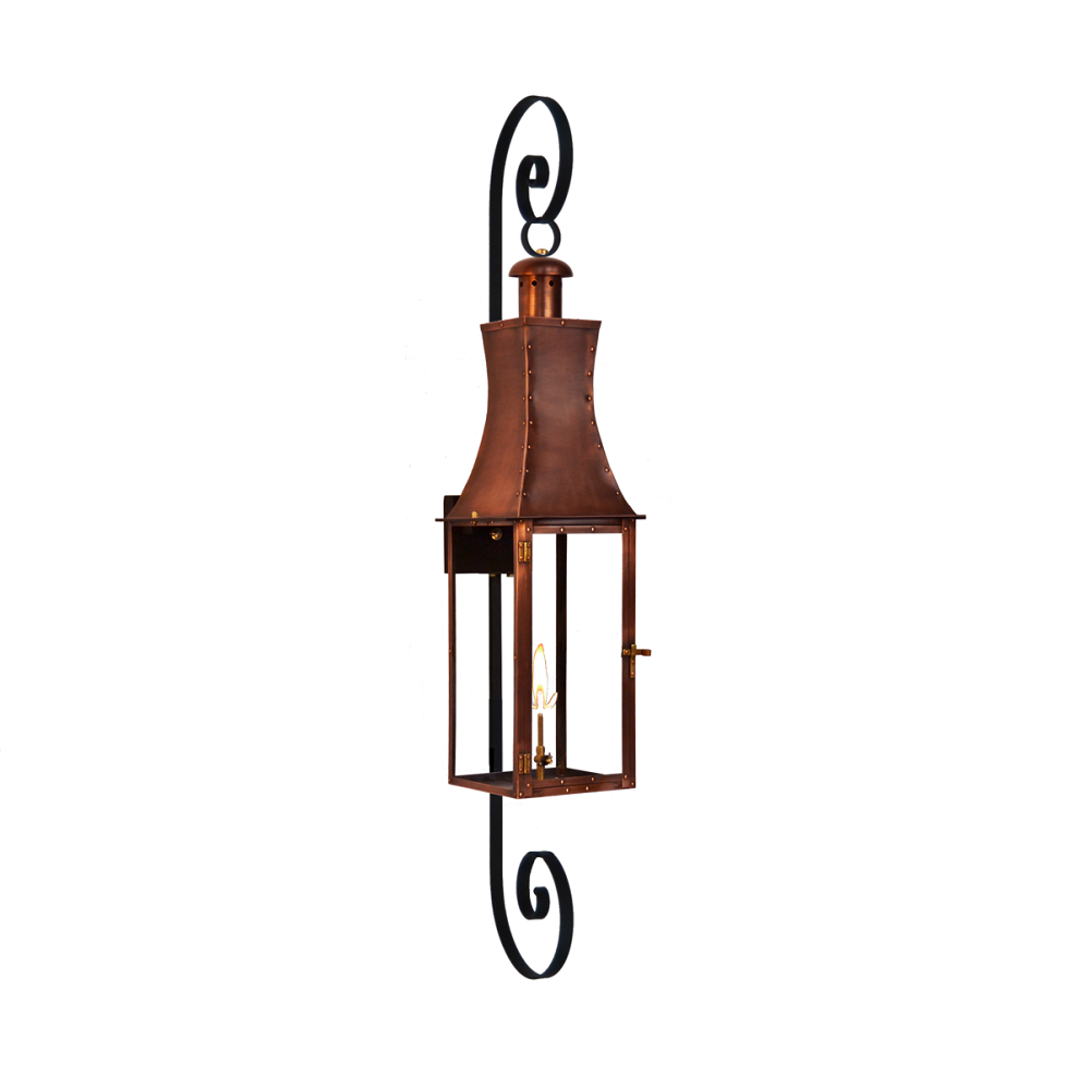 Churchill Lantern with Top and Reverse Scrolls – Gaslights.com