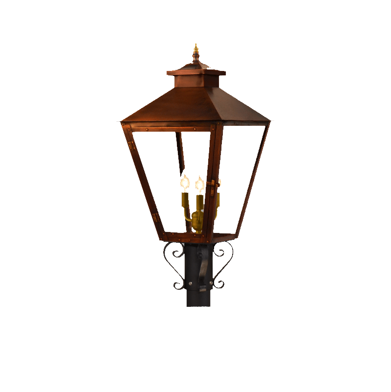 Conception street gaslight with grand post mount