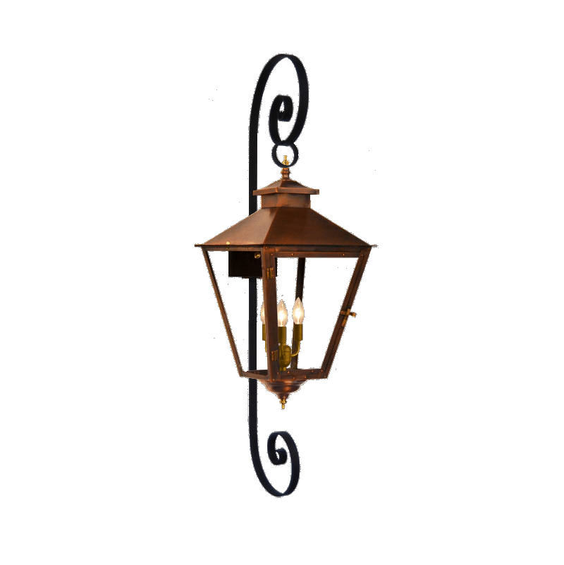 Conception Street Lantern with Top & Reverse Bottom Scrolls