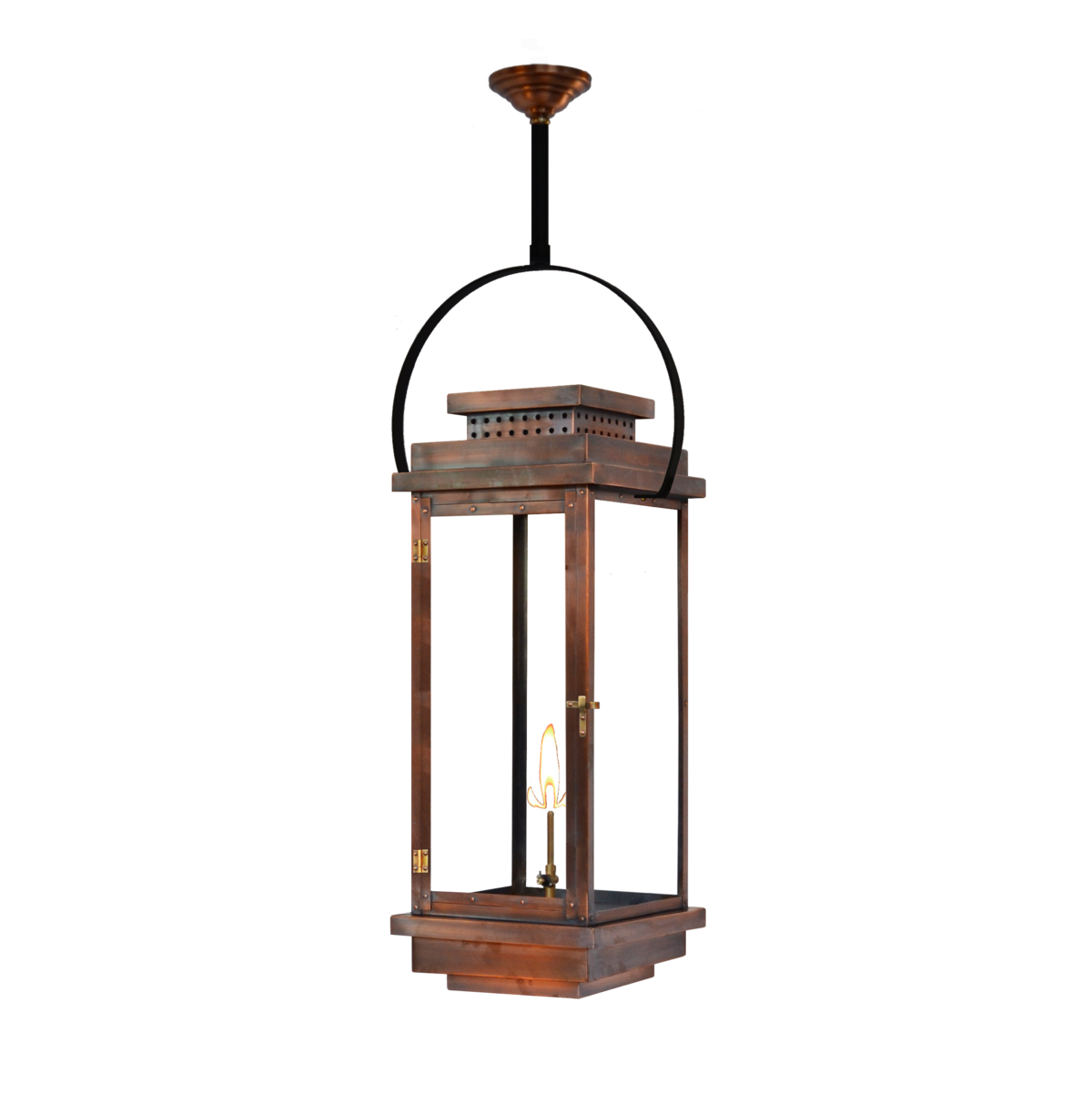 The CopperSmith Contempo Collection-Gas and Electric Contempo Electric, Gas  or Patented LED Flame Lantern CO & FCO Contempo