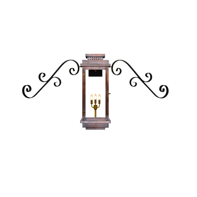 coppersmith contempo gaslight with dual scroll moustache brackets