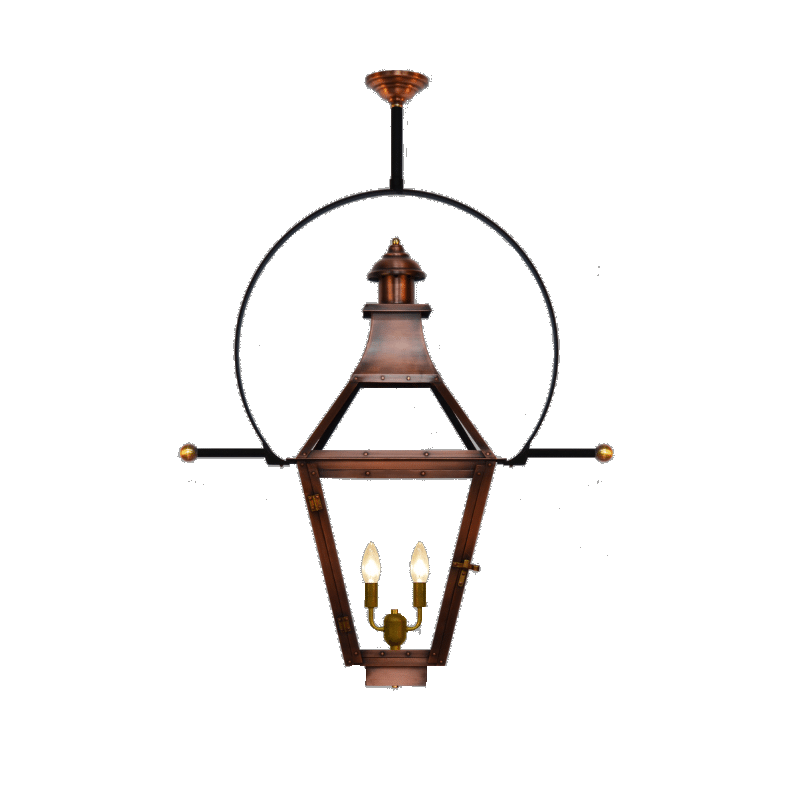 Coppersmith creole gas light with classic yoke ladder rest