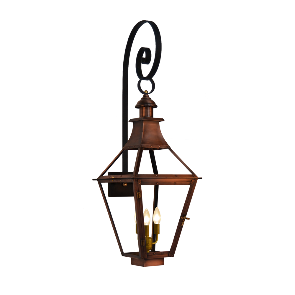 Coppersmith Creole gaslight with top scroll