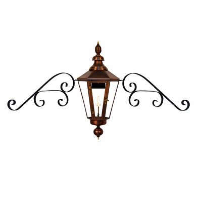 Coppersmith eslava street gaslight with fancy moustache brackets