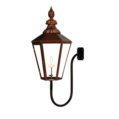 copper gaslight eslava street with gooseneck mount