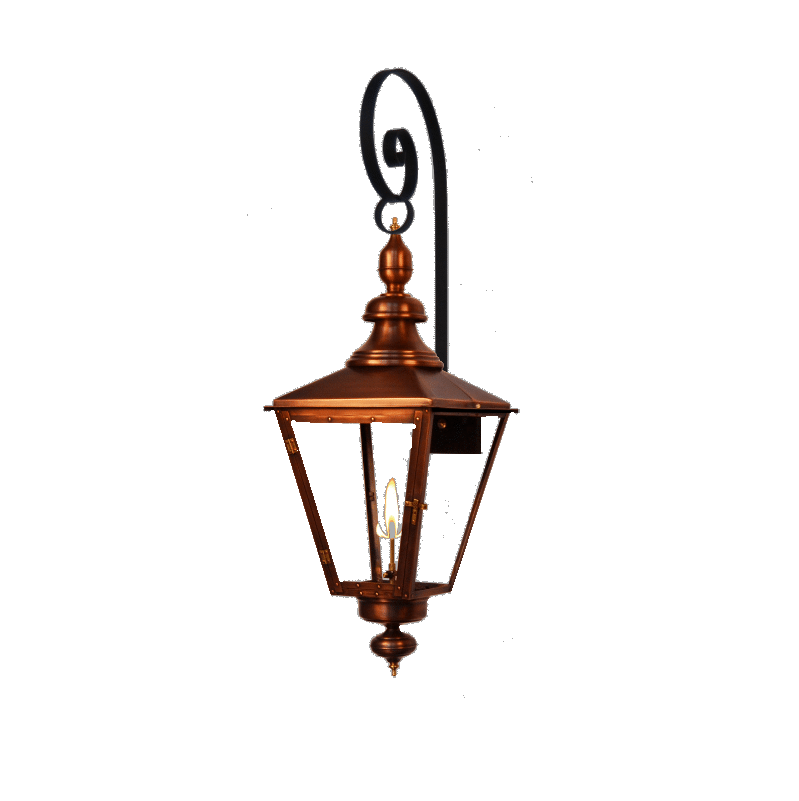 Coppersmith Franklin Street Gaslight with Top Scroll