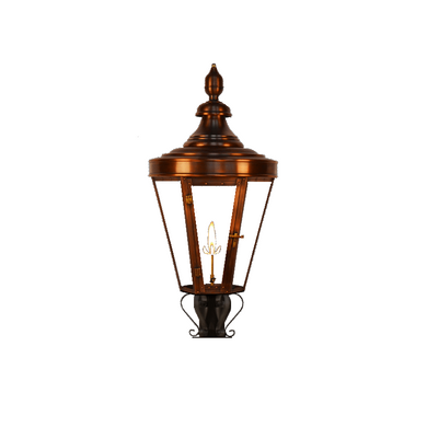 Coppersmith royal street gaslight with grand pier mount