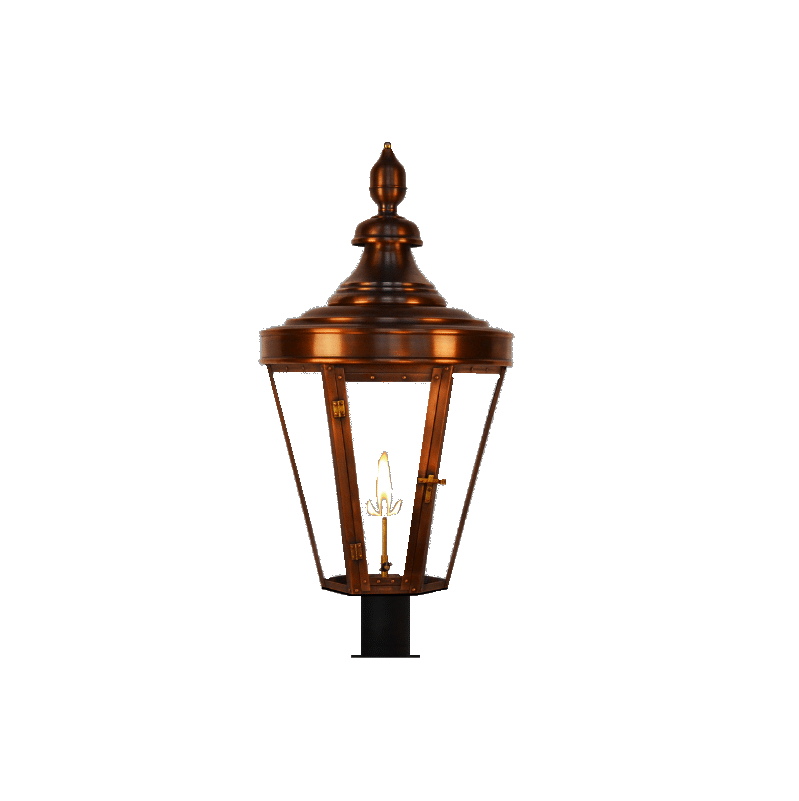 Coppersmith royal street gaslight with pier mount bracket