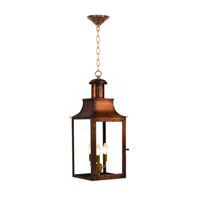 coppersmith somerset gaslight with hanging chain mount