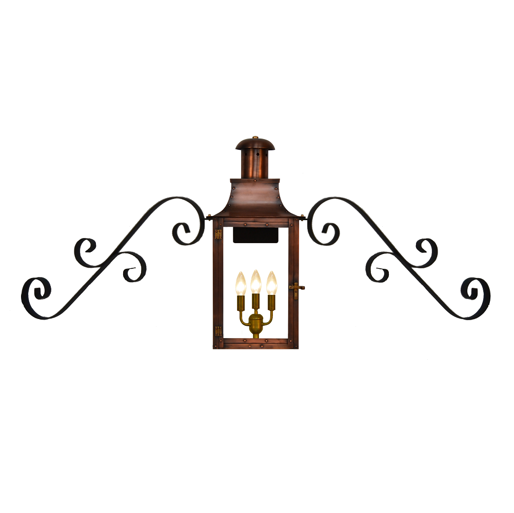 Coppersmith Somerset Gaslight with Dual Scroll Moustache
