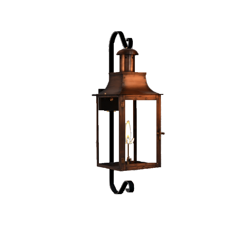 Coppersmith somerset gaslight with top and bottom farm hooks