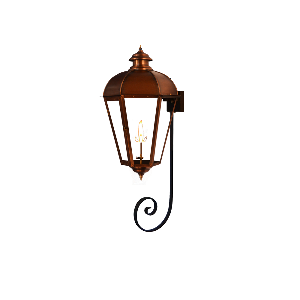 coppersmith joachim street gaslight with reverse bottom scroll