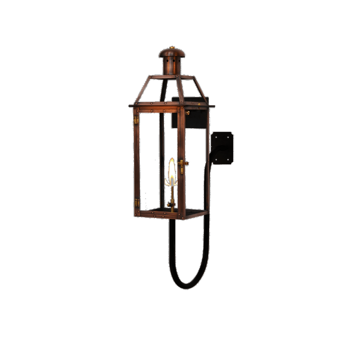 Coppersmith Oakley Gaslight with gooseneck wall mount