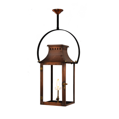 Coppersmith Market Street gaslight with hanging classic yoke