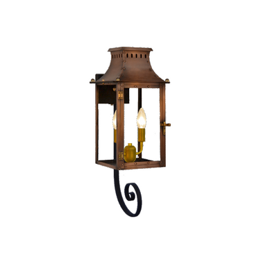 Coppersmith Market street gaslight with reverse bottom scroll