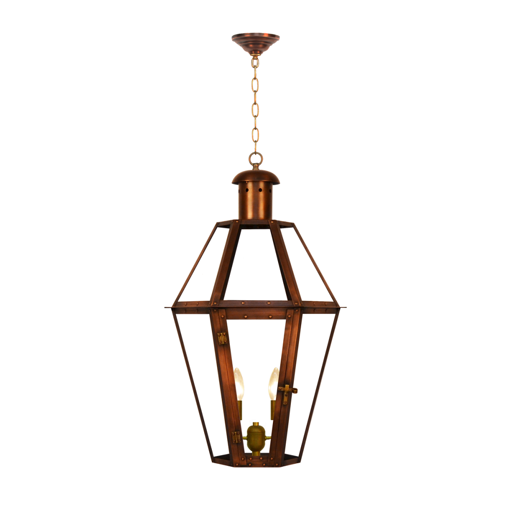 Coppersmith Mount Vernon gaslight with hanging chain mount