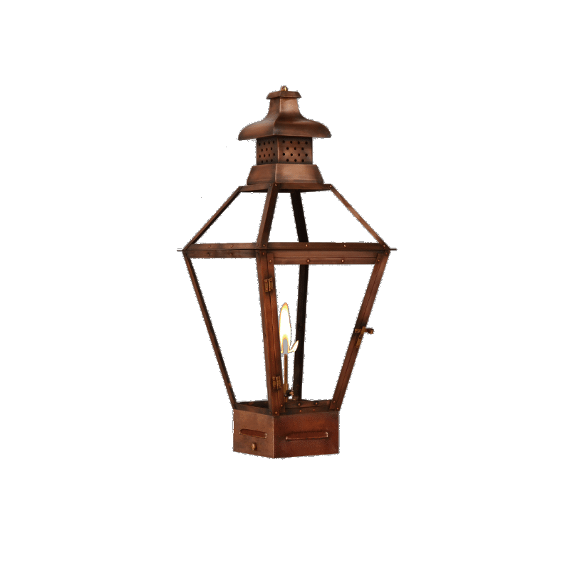 Coppersmith Pebble Hill Gaslight with Copper Pier Mount