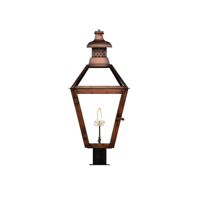 Coppersmith Pebble Hill Gaslight with Pier Mount Bracket