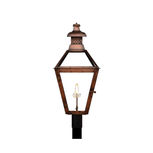 Coppersmith Pebble Hill Gaslight with in-ground post bracket