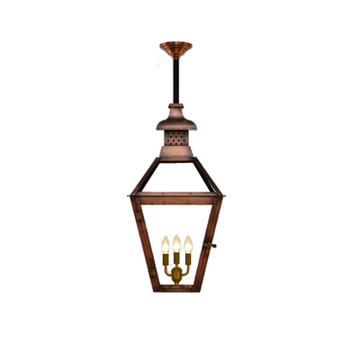 Coppersmith Pebble Hill gaslight with hanging stem mount