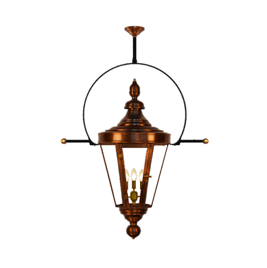 Coppersmith Royal Street gaslight with hanging classic yoke ladder rests