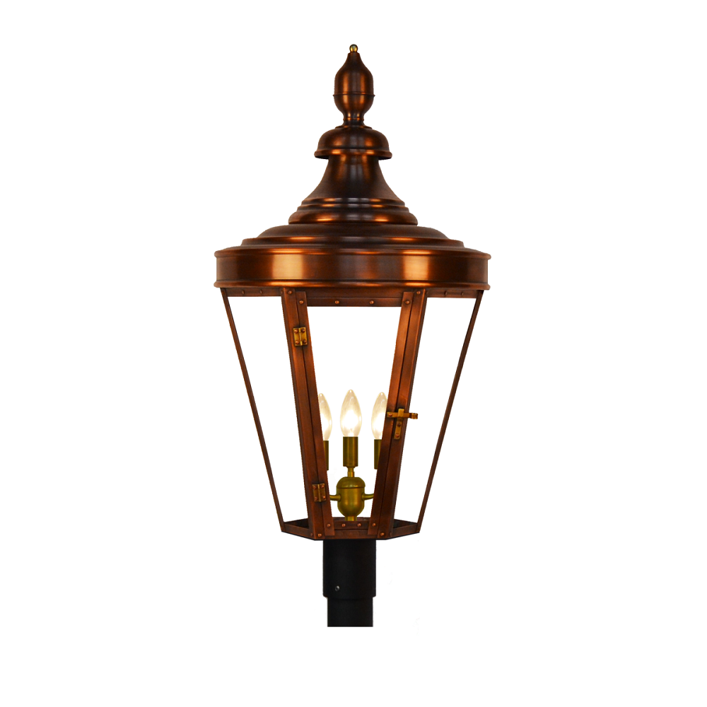 coppersmith royal street gaslight with post mount bracket