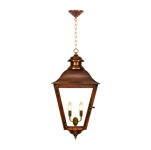 Coppersmith state street gaslight with hanging chain mount