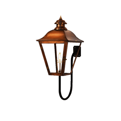 Coppersmith state street gaslight with gooseneck wall mount