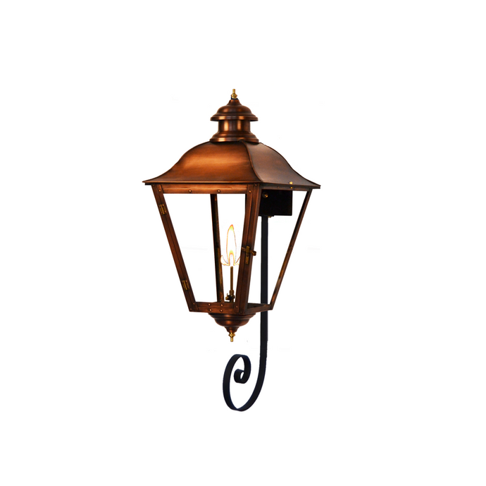 Coppersmith state street gaslight with reverse bottom scroll